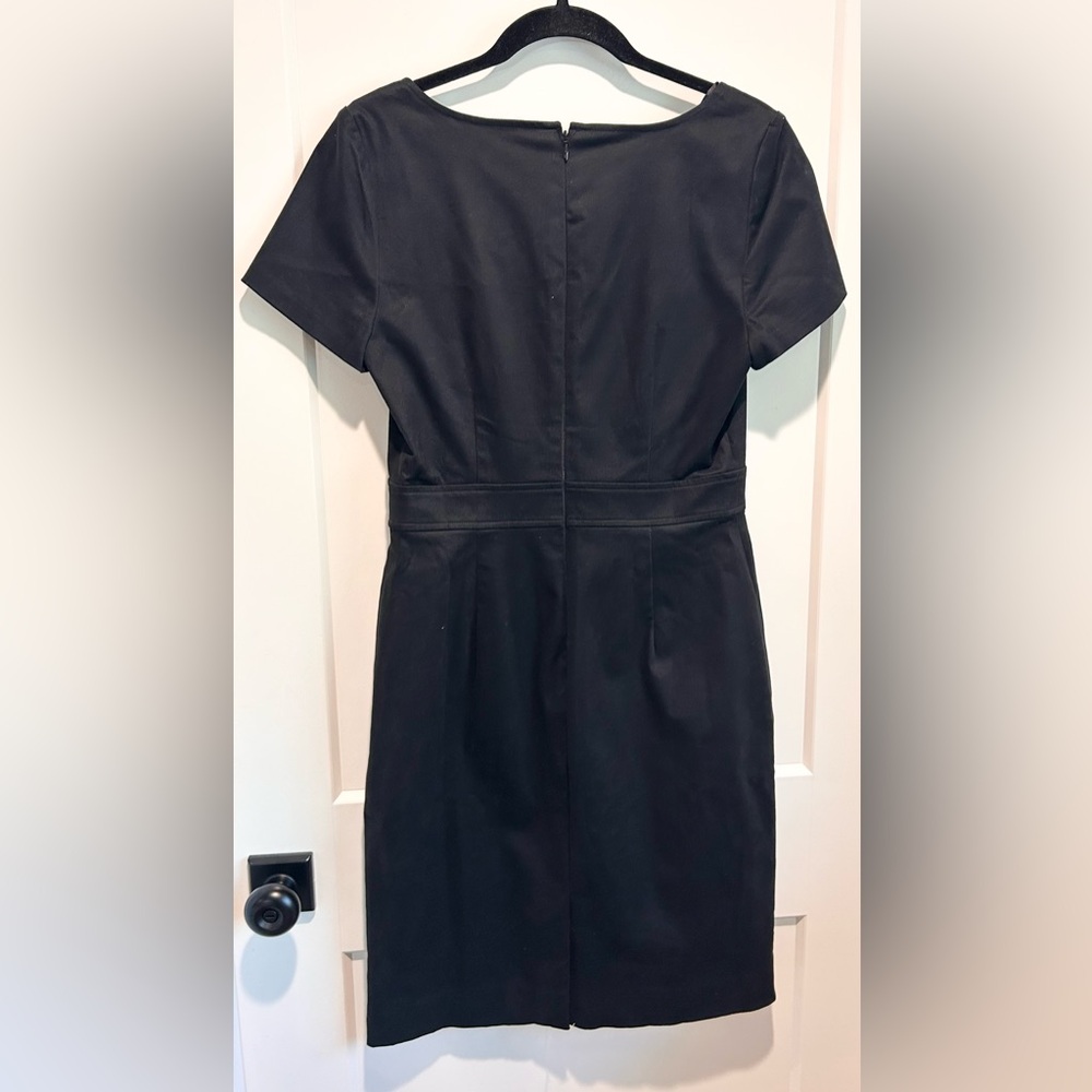 J.Crew Black Sheath Dress Size 6 Classic Little Black Dress Career Office Work - Picture 5 of 5
